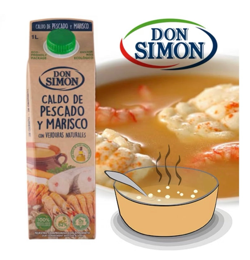 Fish and Seafood Broth with natural vegetables 1 L
