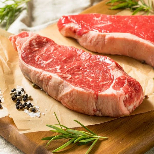 100 Days Grain Fed Black Angus Striploin (M0-2)
100⽇穀飼⿊⽑安格斯⻄冷 (M0-2)